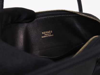 Hermes｜ Mini Bolide Handbag Silk 1997 Black