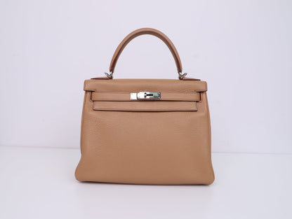 Hermes｜ Kelly 28 Handbag Togo Tabac Camel 2008