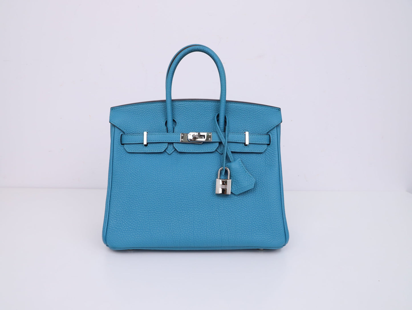 Hermes｜Birkin25 手提包 松石蓝 Togo 口H 2004 