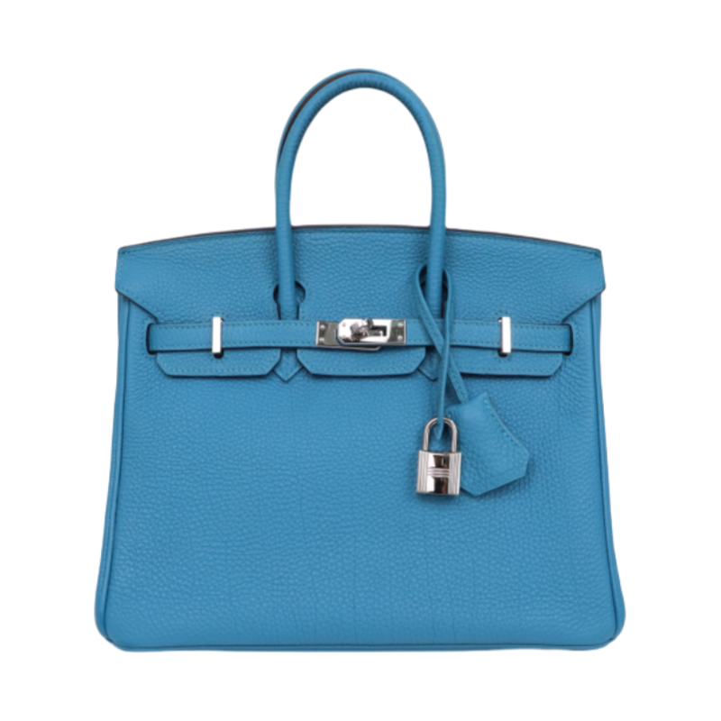 Hermes｜Birkin25 手提包 松石蓝 Togo 口H 2004 