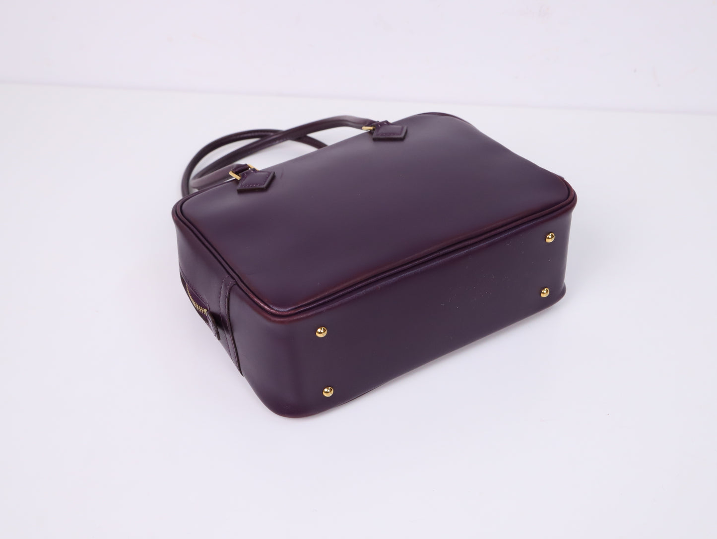 Hermes｜ Plume Mini Handbag Box Calf Raisin 2002