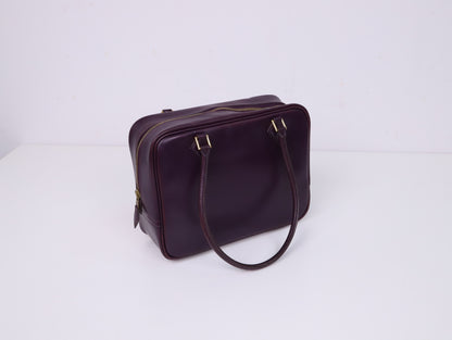 Hermes｜ Plume Mini Handbag Box Calf Raisin 2002