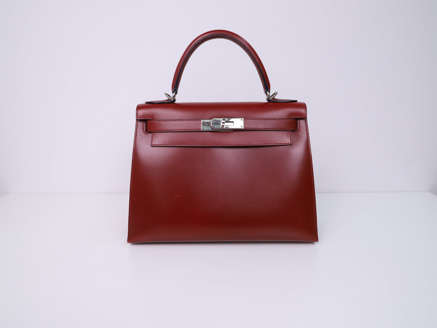 Hermes｜ Kelly 28 Handbag Box Calf Rough H 2001