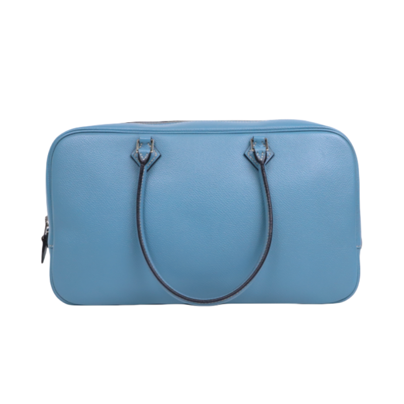 Hermes｜ Plume Elan 28 Handbag Epsom 2006  Blue Jean