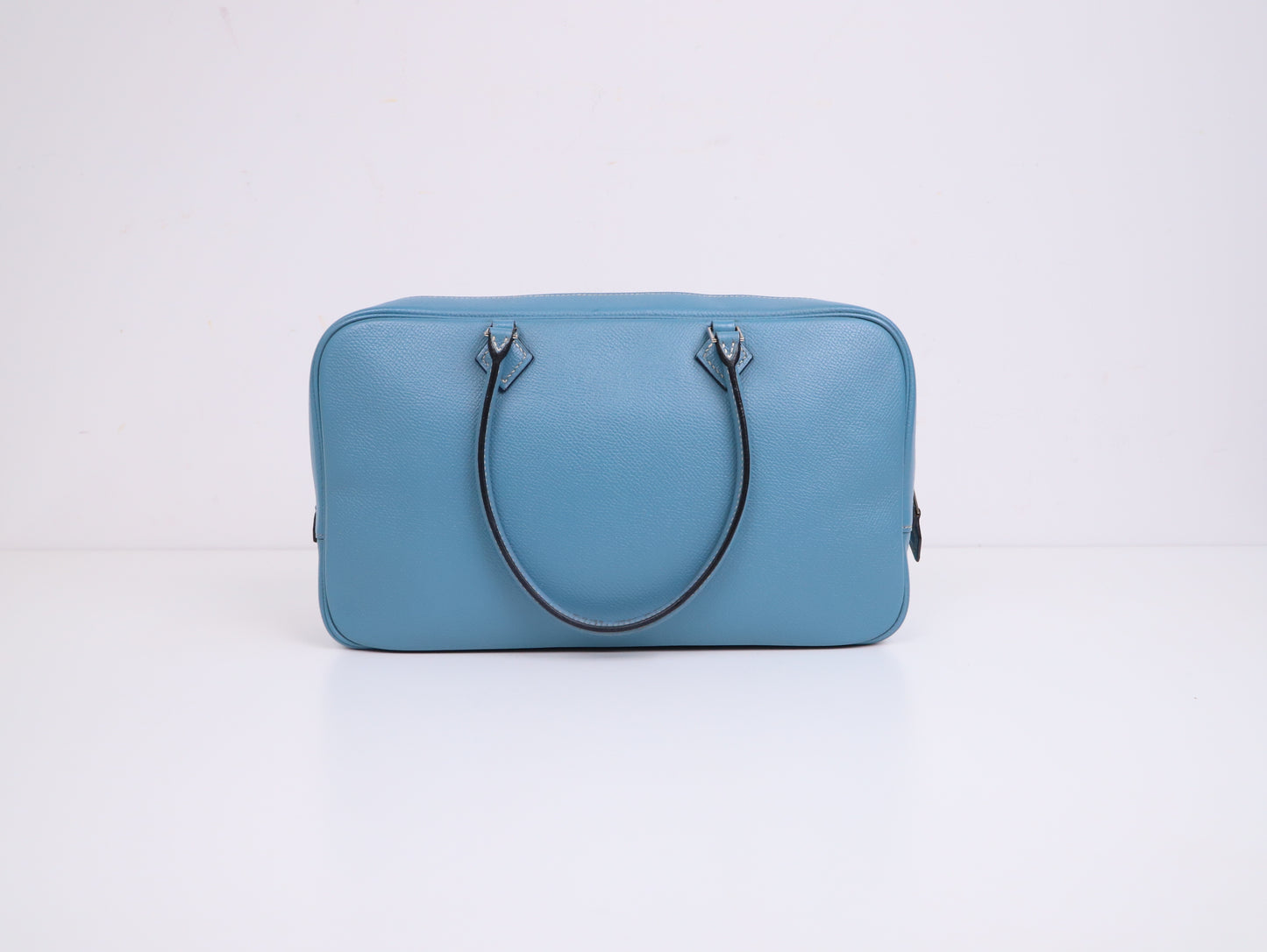 Hermes｜ Plume Elan 28 Handbag Epsom 2006  Blue Jean