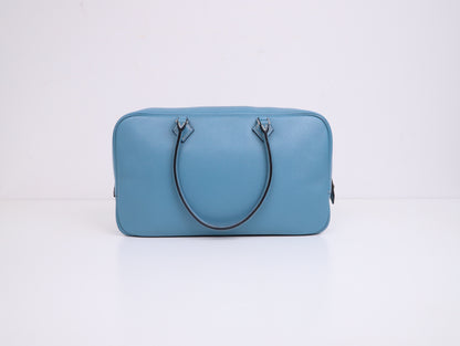 Hermes｜ Plume Elan 28 Handbag Epsom 2006  Blue Jean