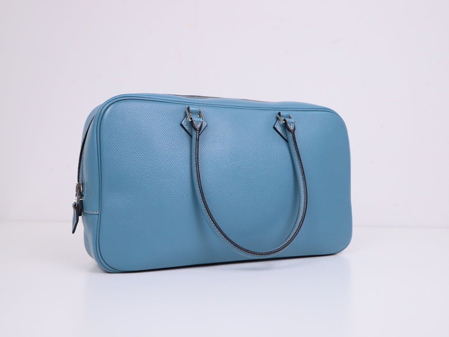 Hermes｜ Plume Elan 28 Handbag Epsom 2006  Blue Jean