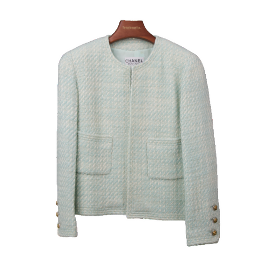 Chanel | Tweed Light Green Jacket 1992