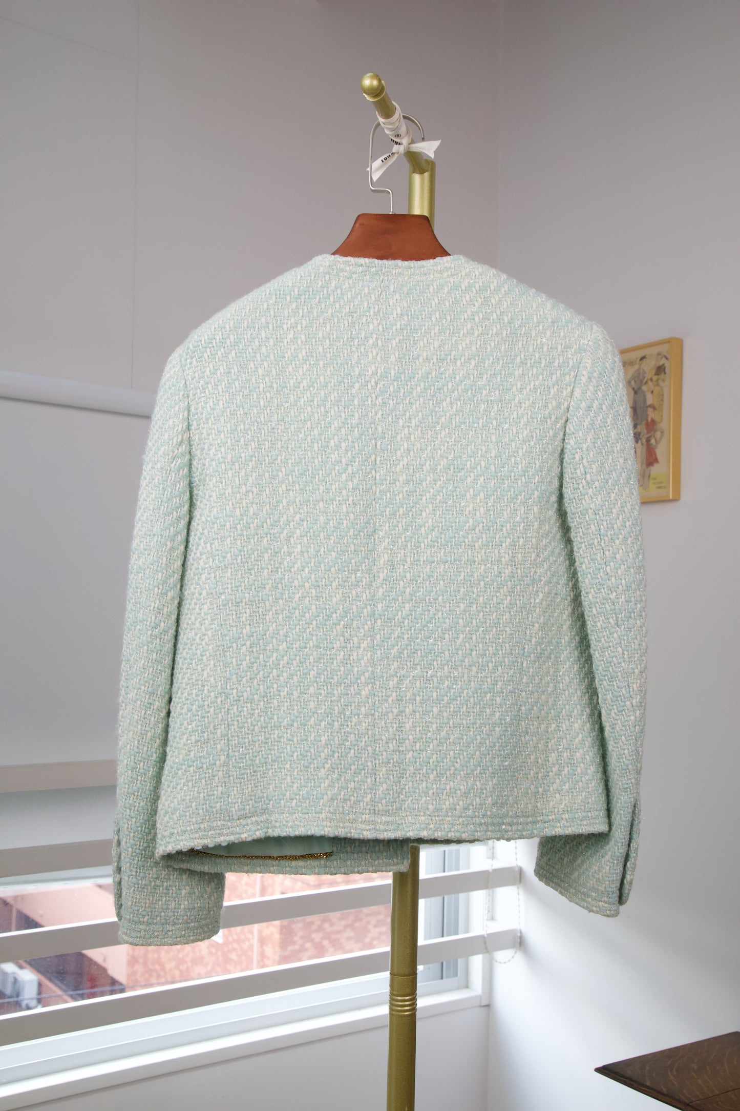 Chanel | Tweed Light Green Jacket 1992