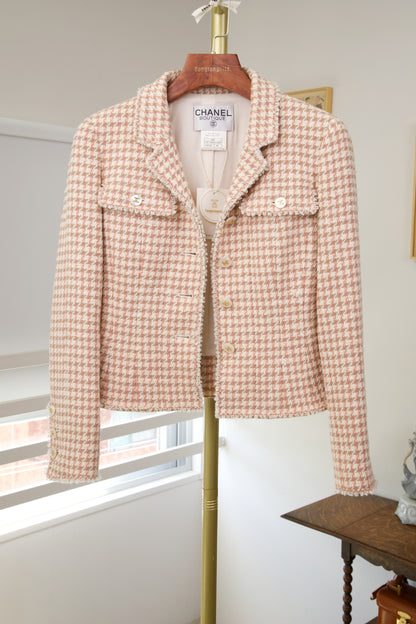 Chanel | Tweed Blazer&Skirt Setup Peach Pink   97P