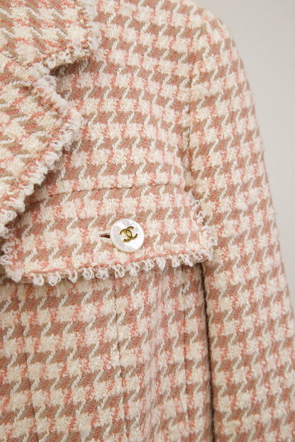 Chanel | Tweed Blazer&Skirt Setup Peach Pink   97P