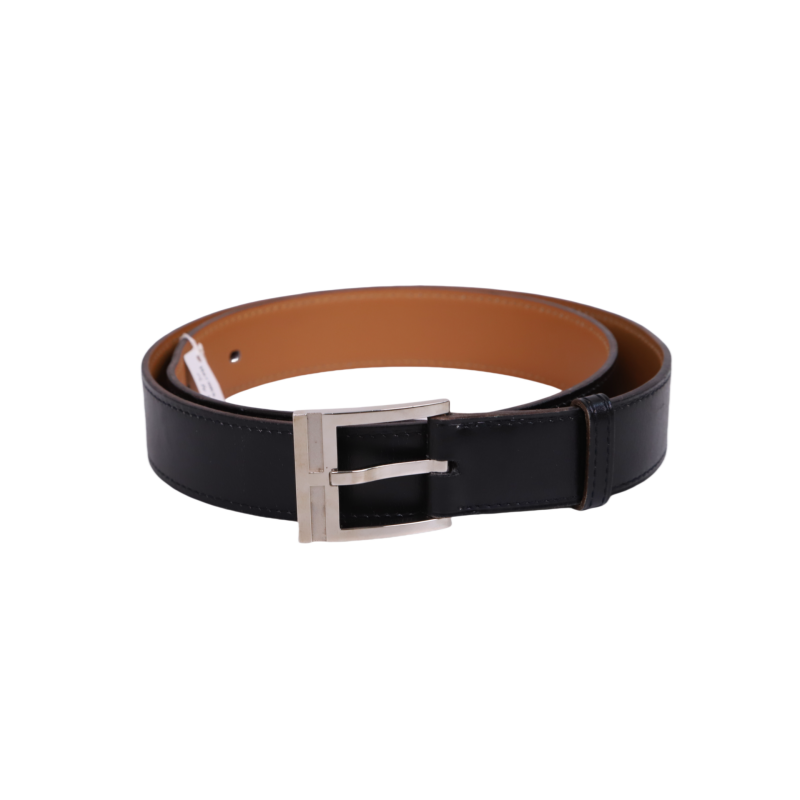 Hermes | Silver/Black Belt Box Calf 2006 30mm