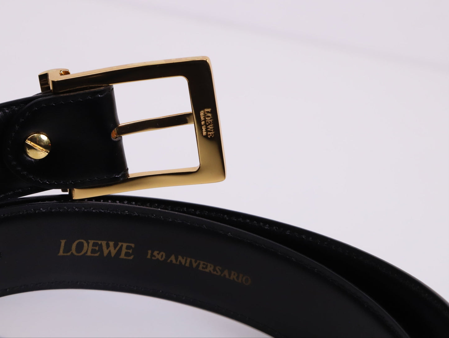 Loewe | 黑色男士皮带 黑色 150 周年纪念款