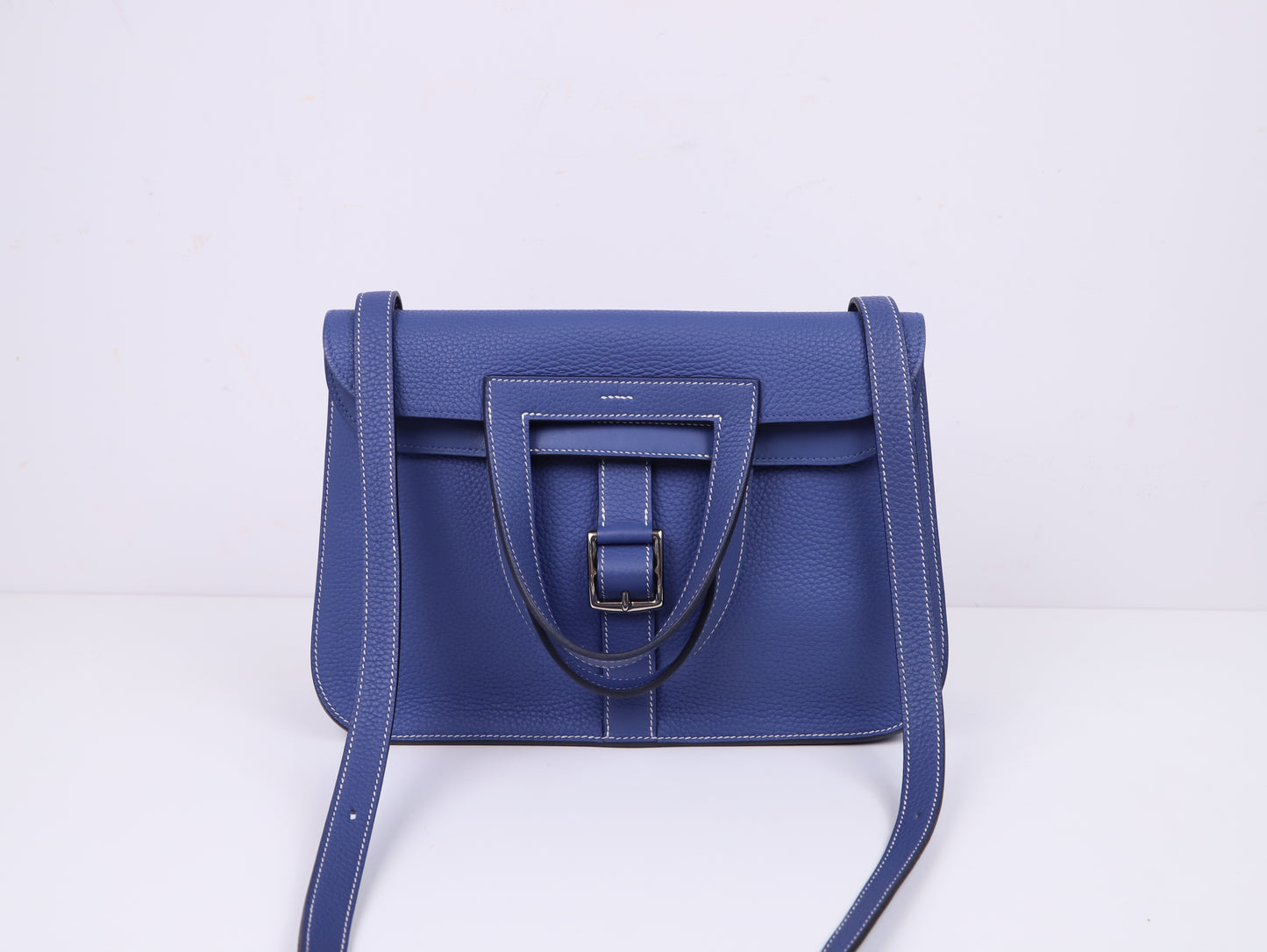 Hermes｜ Halzan 31 Shoulder bag Blue Saphir 2018 Taurriloon Clemence