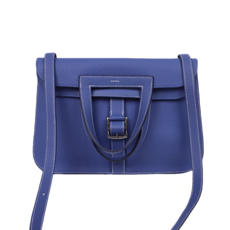 Hermes｜ Halzan 31 Shoulder bag Blue Saphir 2018 Taurriloon Clemence