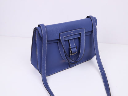 Hermes｜ Halzan 31 Shoulder bag Blue Saphir 2018 Taurriloon Clemence