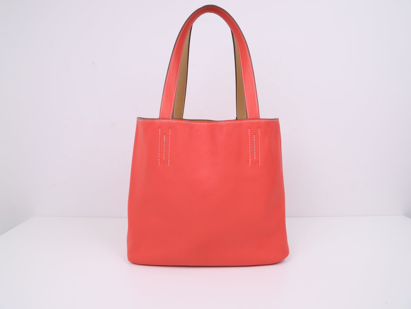 Hermes｜ Double Sens 28 shoulder bag  Swift  Natural Sable/Rose Jaipur 2012