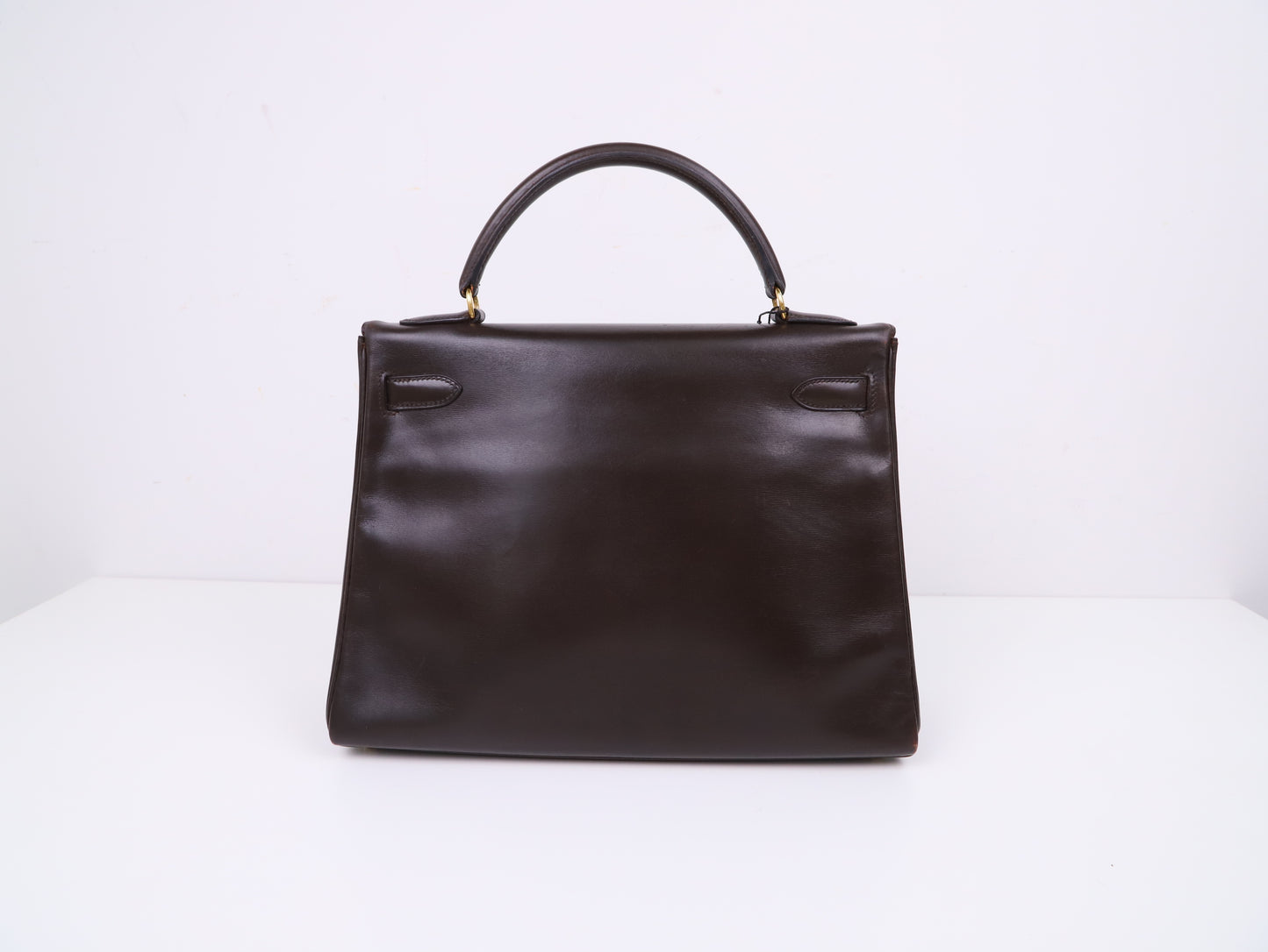 Hermes｜ Kelly 32 Handbag Chocolate 1995 Box Calf