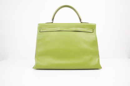 Hermes｜Kelly Flat Vert Anis handbag 2007