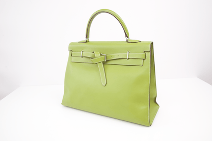 Hermes｜Kelly Flat Vert Anis handbag 2007