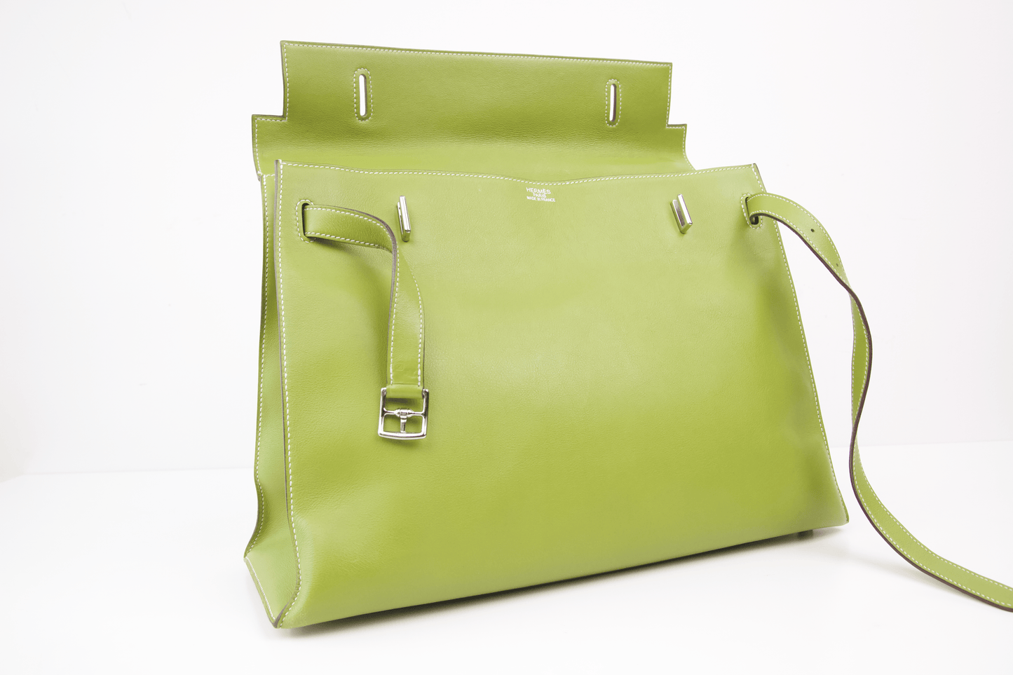 Hermes｜Kelly Flat Vert Anis handbag 2007