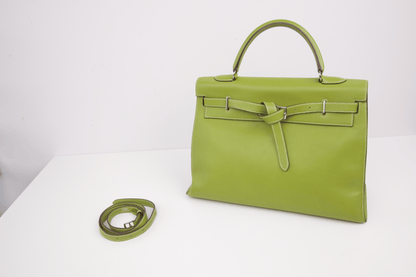 Hermes｜Kelly Flat Vert Anis handbag 2007